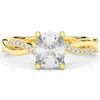 1.70CT.TW CUSHION LAB DIAMOND TWIST BAND ENGAGEMENT RING