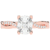 1.70CT.TW CUSHION LAB DIAMOND TWIST BAND ENGAGEMENT RING