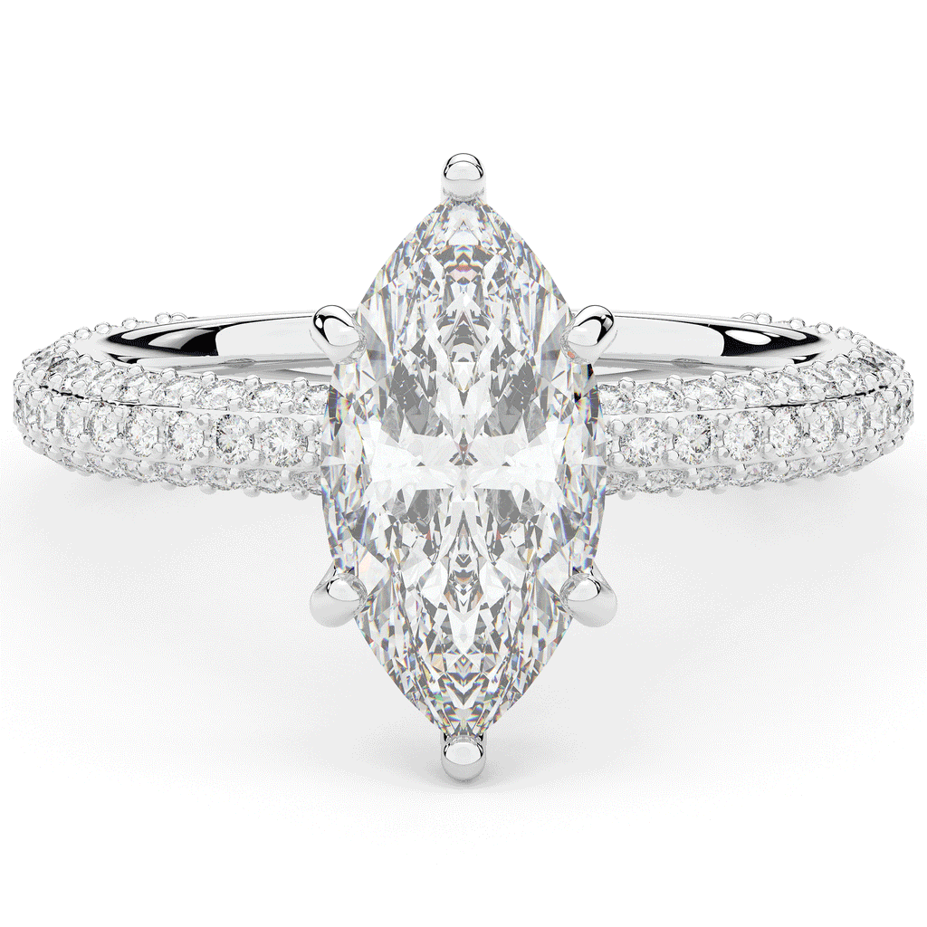 2.60CT.TW MARQUISE LAB DIAMOND ENGAGEMENT RING