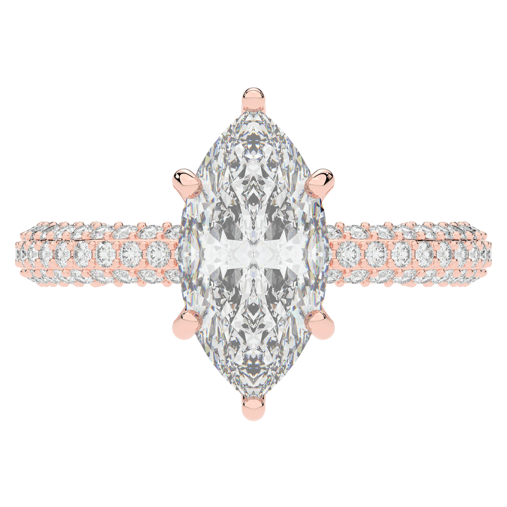 2.60CT.TW MARQUISE LAB DIAMOND ENGAGEMENT RING