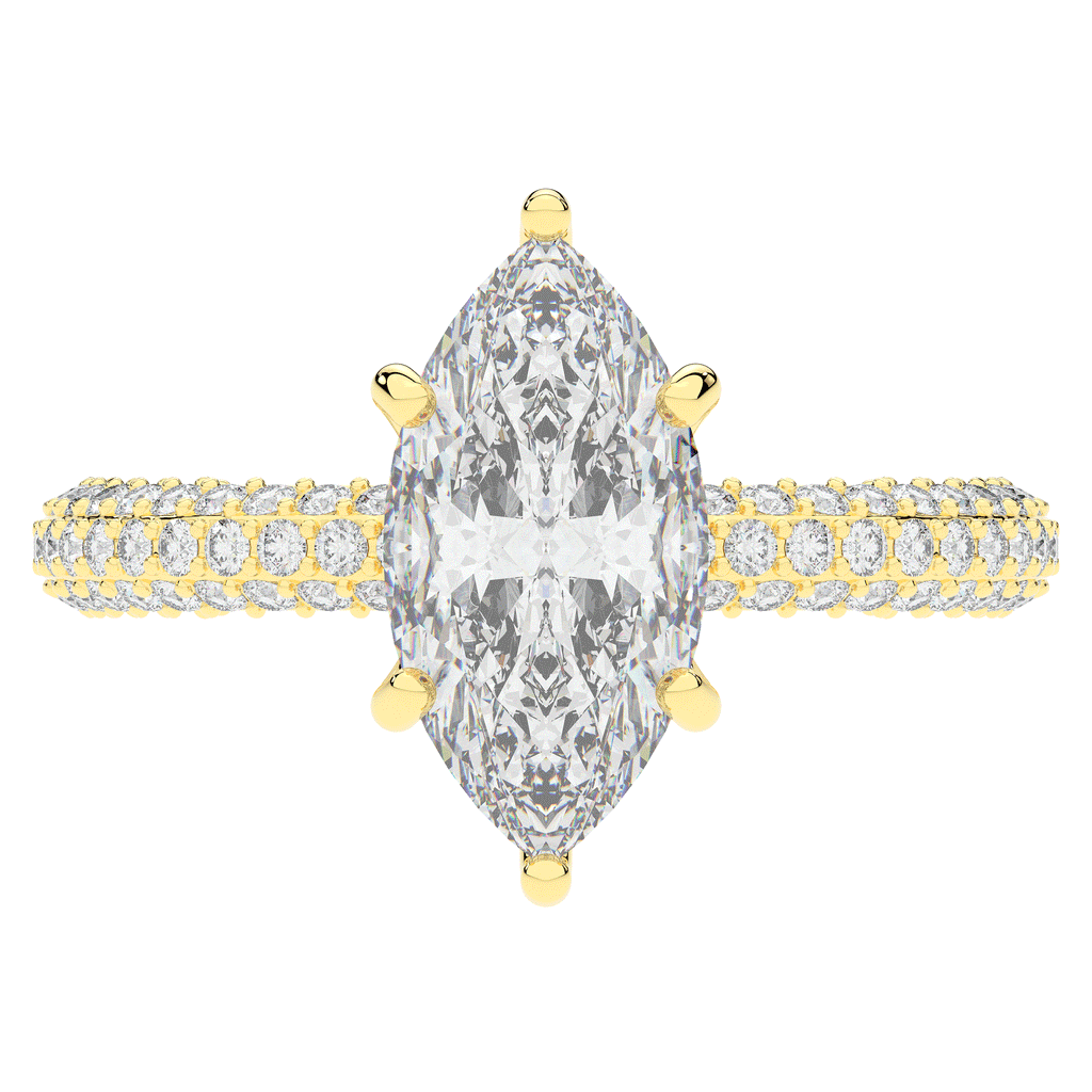 2.60CT.TW MARQUISE LAB DIAMOND ENGAGEMENT RING