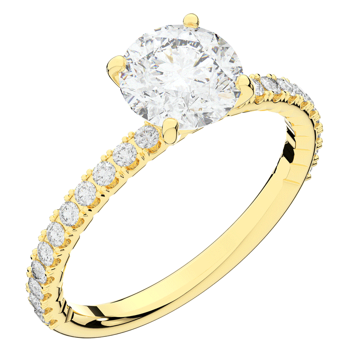 1.75CT.TW ROUND LAB DIAMOND SOLITAIRE ENGAGEMENT RING