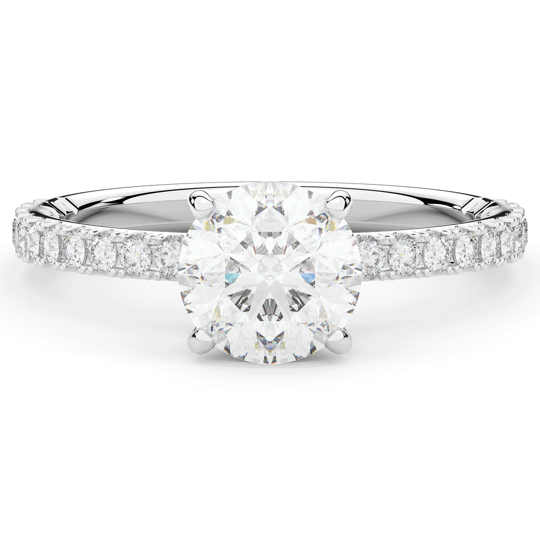 1.75CT.TW ROUND LAB DIAMOND SOLITAIRE ENGAGEMENT RING