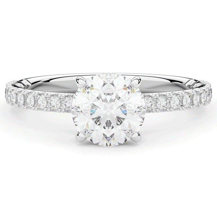 1.75CT.TW ROUND LAB DIAMOND SOLITAIRE ENGAGEMENT RING