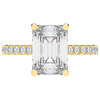 4.25CT.TW EMERALD CUT LAB DIAMOND SOLITAIRE ENGAGEMENT RING