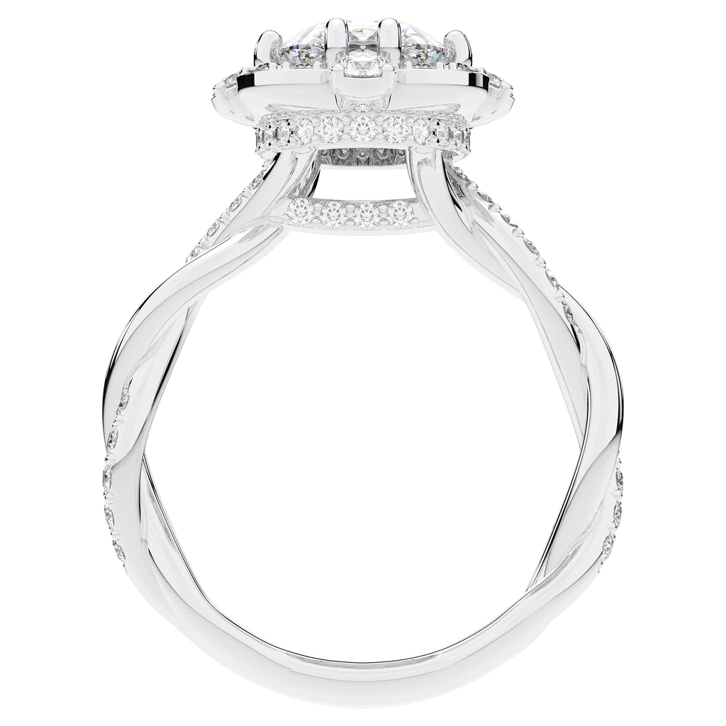 2.70CT.TW OVAL LAB DIAMOND HALO ENGAGEMENT RING