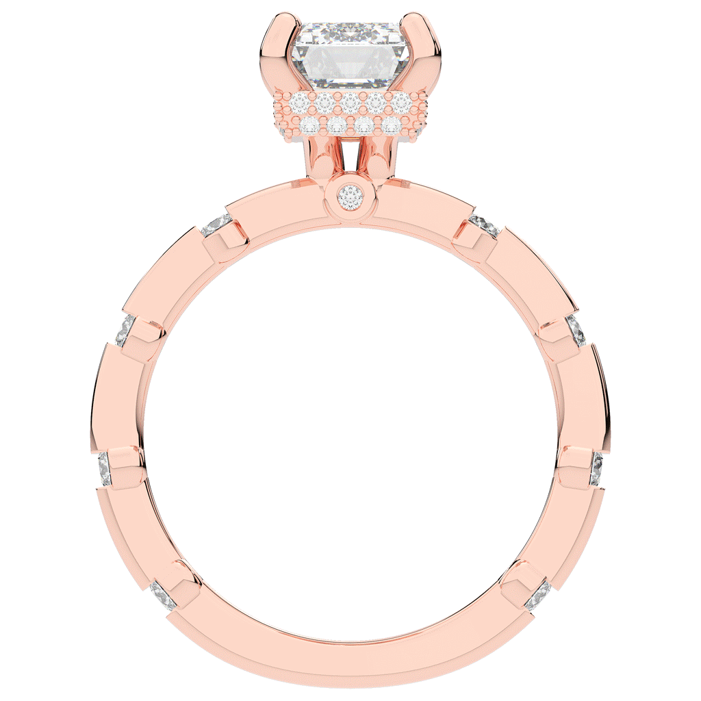 2.60CT.TW RADIANT LAB DIAMOND UNDERHALO SOLITAIRE ENGAGEMENT RING