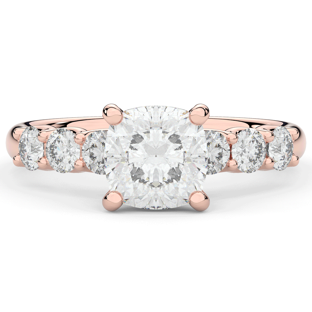 2.60CT.TW CUSHION LAB DIAMOND SOLITAIRE ENGAGEMENT RING