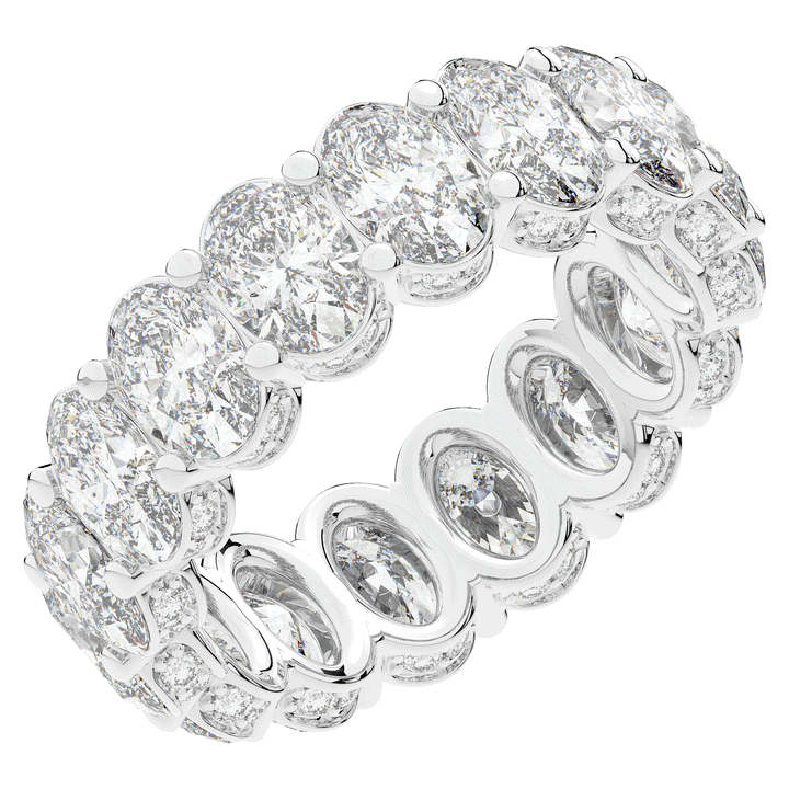 5.50CT.TW OVAL LAB DIAMOND ETERNITY WEDDING BAND