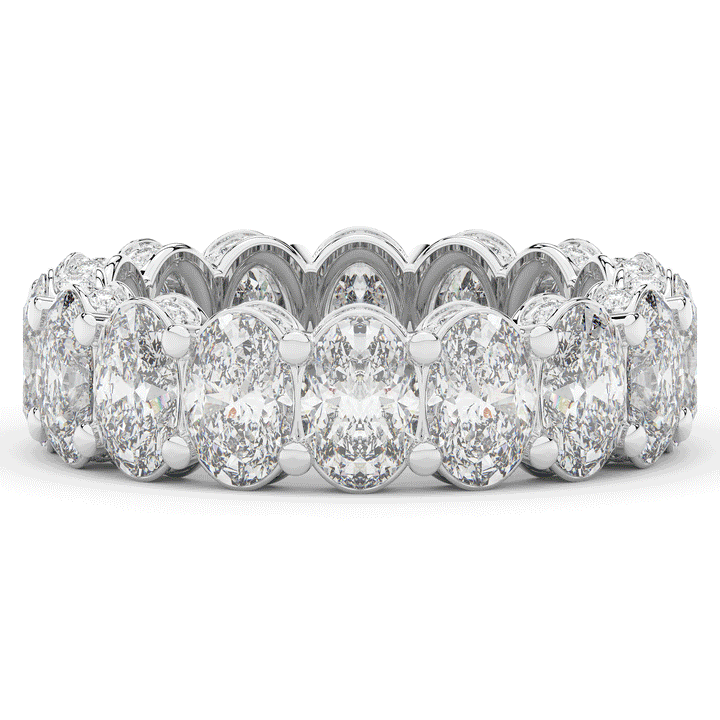 5.50CT.TW OVAL LAB DIAMOND ETERNITY WEDDING BAND