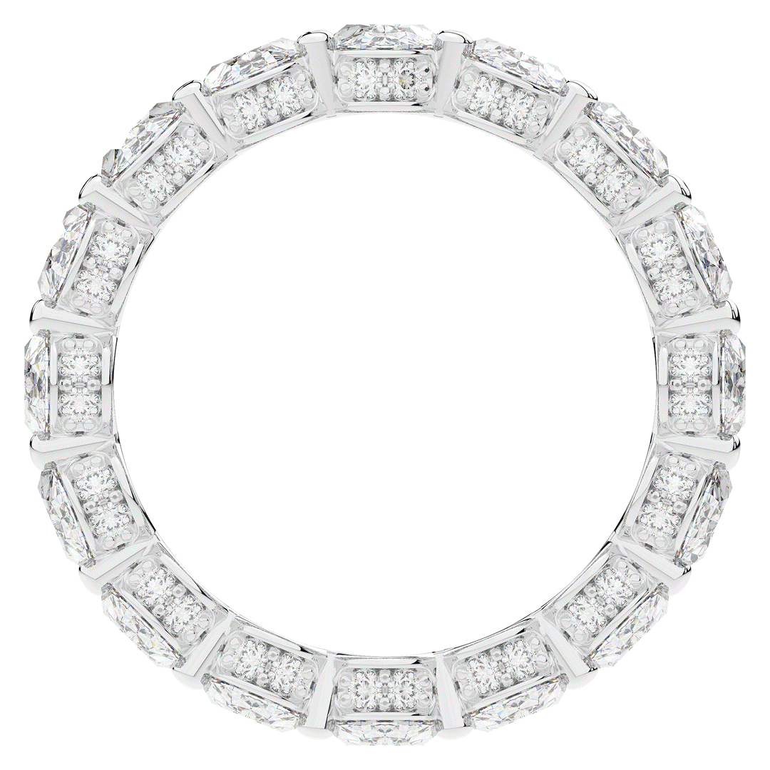 5.50CT.TW OVAL LAB DIAMOND ETERNITY WEDDING BAND