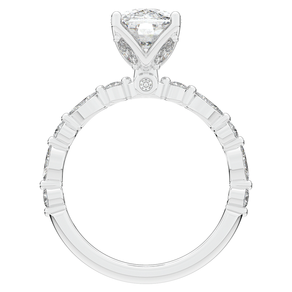 2.60CT.TW CUSHION LAB DIAMOND SOLITAIRE ENGAGEMENT RING