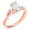 1.75CT.TW OVAL LAB DIAMOND STYLIZED VINE AND TREE BARK FINISH ENGAGEMENT RING - Nazarelle