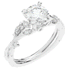 1.75CT.TW ROUND LAB DIAMOND STYLIZED VINE AND TREE BARK FINISH ENGAGEMENT RING