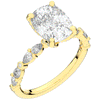 3.60CT.TW CUSHION LAB DIAMOND SOLITAIRE ENGAGEMENT RING