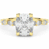 3.60CT.TW CUSHION LAB DIAMOND SOLITAIRE ENGAGEMENT RING