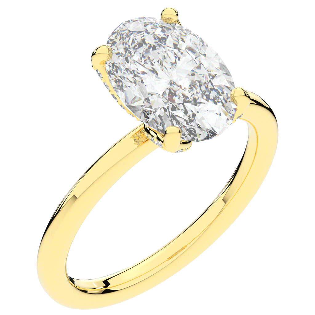 3.10CT.TW OVAL LAB DIAMOND ENGAGEMENT RING