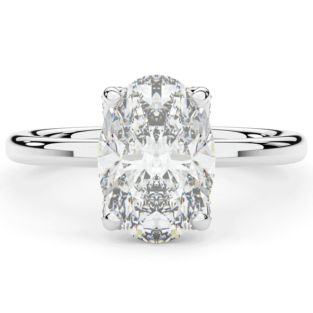 3.10CT.TW OVAL LAB DIAMOND ENGAGEMENT RING