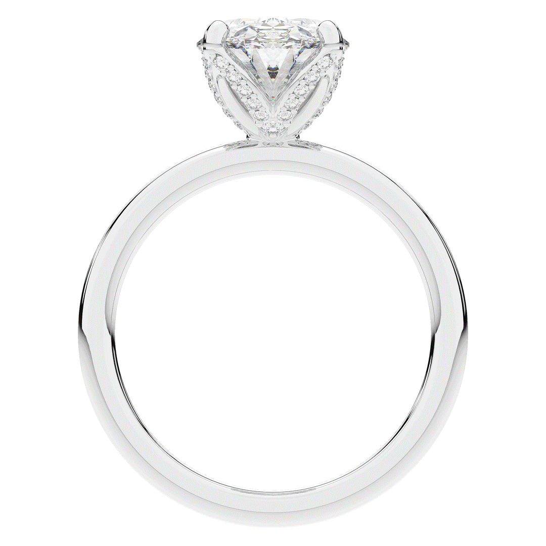 3.10CT.TW OVAL LAB DIAMOND ENGAGEMENT RING