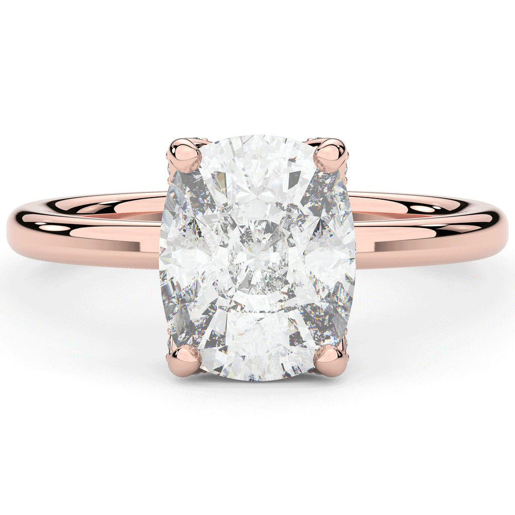 3.10CT.TW CUSHION LAB DIAMOND ENGAGEMENT RING