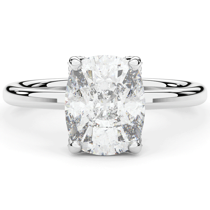 3.10CT.TW CUSHION LAB DIAMOND ENGAGEMENT RING