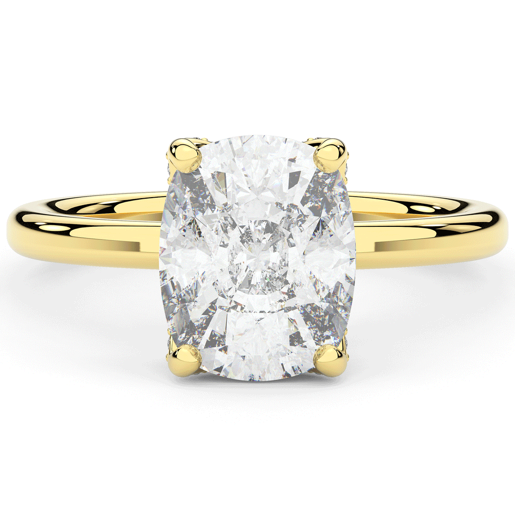 3.10CT.TW CUSHION LAB DIAMOND ENGAGEMENT RING