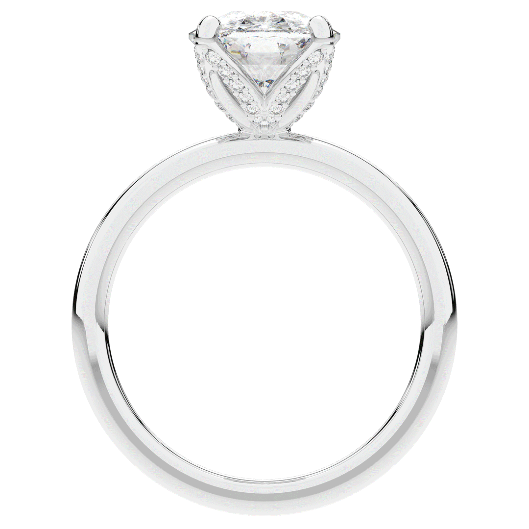 3.10CT.TW CUSHION LAB DIAMOND ENGAGEMENT RING