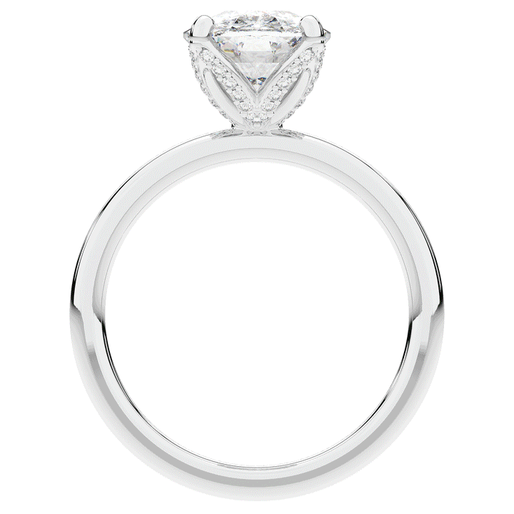 3.10CT.TW CUSHION LAB DIAMOND ENGAGEMENT RING