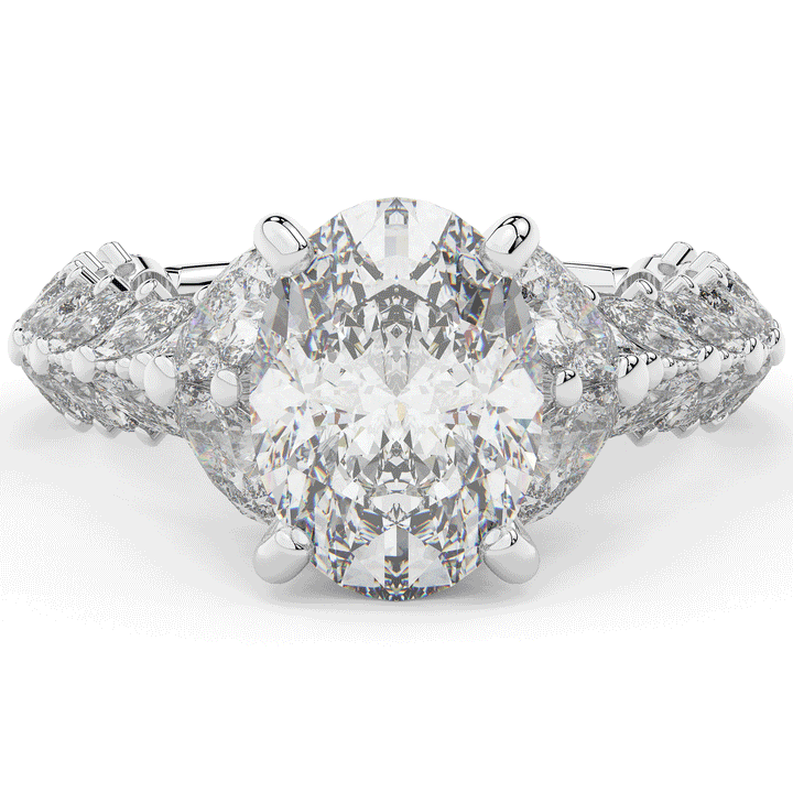 5.25CT.TW OVAL LAB DIAMOND HALO ENGAGEMENT RING