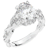 2.60CT.TW OVAL LAB DIAMOND STYLIZED VINE AND TREE BARK FINISH ENGAGEMENT RING