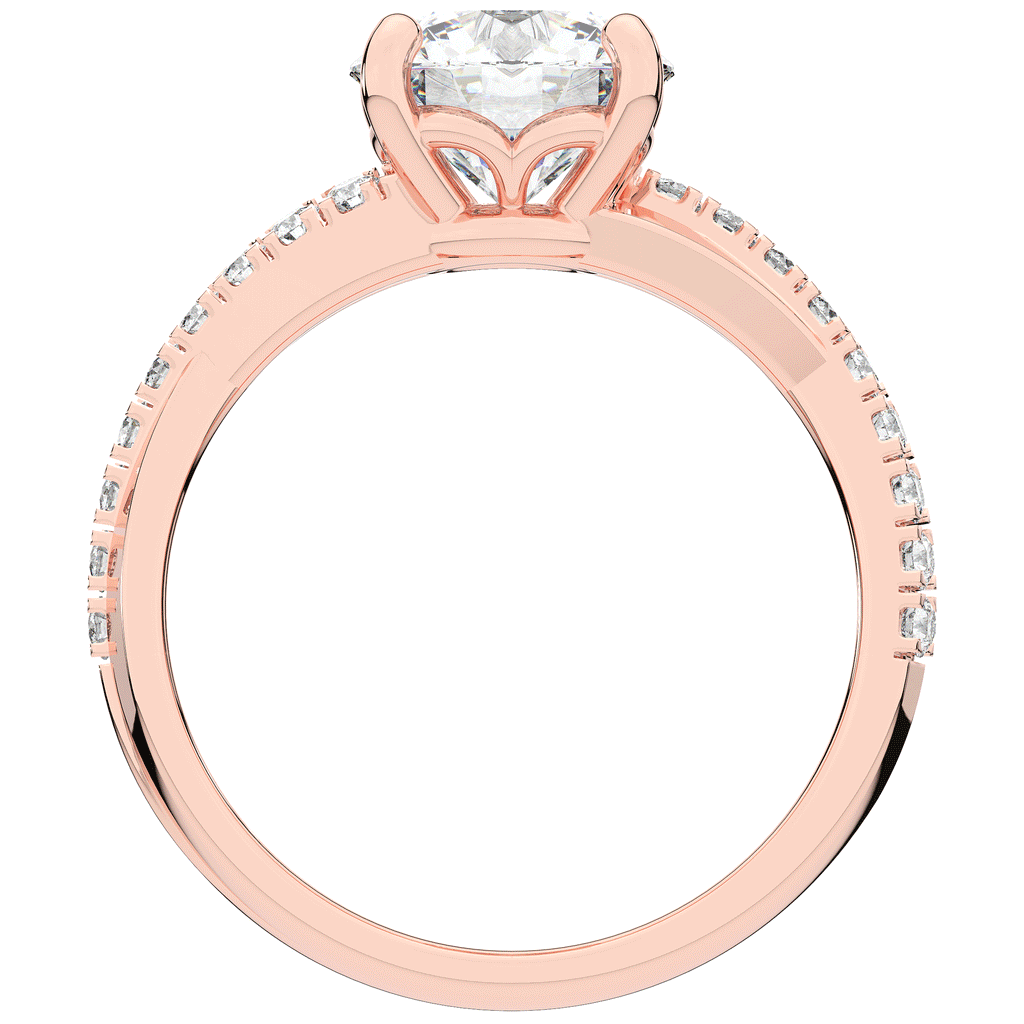 2.20CT.TW ROUND LAB DIAMOND TWISTBAND ENGAGEMENT RING