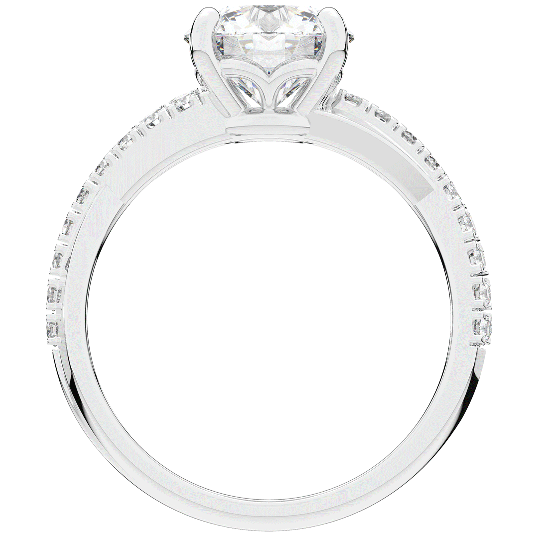 2.20CT.TW ROUND LAB DIAMOND TWISTBAND ENGAGEMENT RING