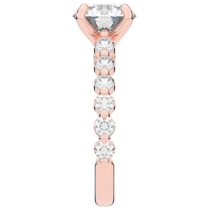 3.90CT.TW ROUND LAB DIAMOND ENGAGEMENT RING