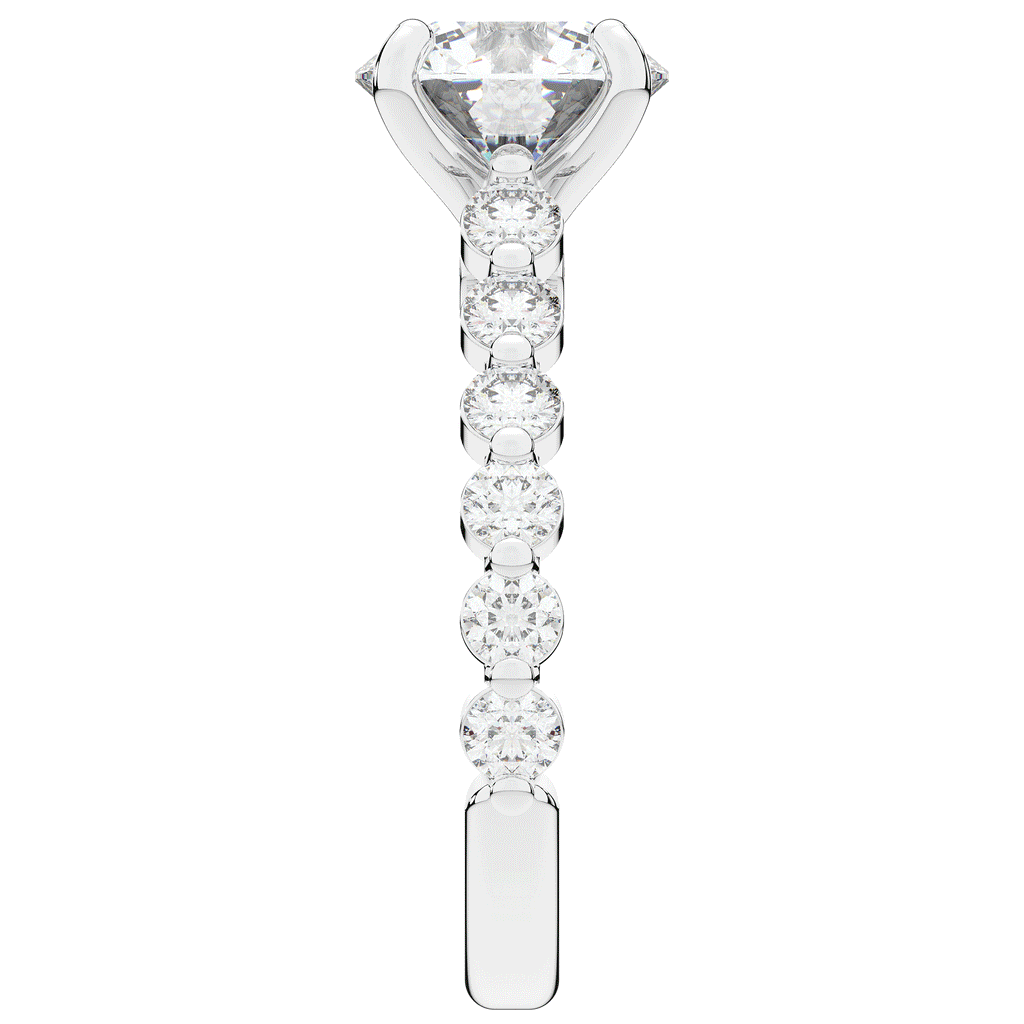 3.90CT.TW ROUND LAB DIAMOND ENGAGEMENT RING