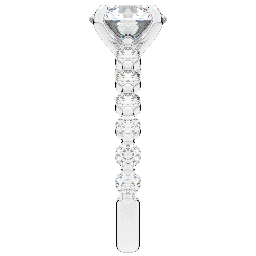 3.90CT.TW ROUND LAB DIAMOND ENGAGEMENT RING