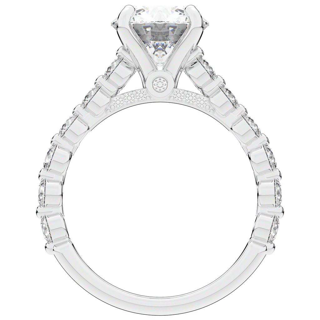 3.90CT.TW ROUND LAB DIAMOND ENGAGEMENT RING