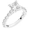 3.90CT.TW PRINCESS LAB DIAMOND ENGAGEMENT RING