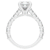 3.90CT.TW PRINCESS LAB DIAMOND ENGAGEMENT RING