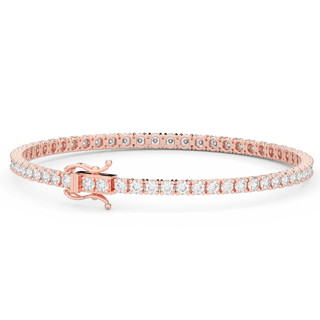 5.00CT.TW ROUND LAB DIAMOND TENNIS BRACELET