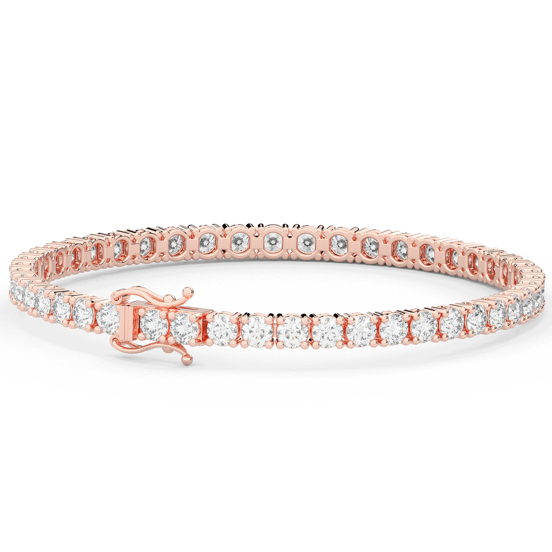 7.00CT.TW ROUND LAB DIAMOND TENNIS BRACELET