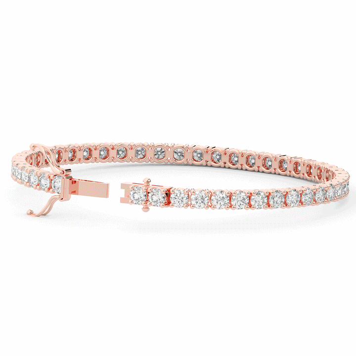 7.00CT.TW ROUND LAB DIAMOND TENNIS BRACELET