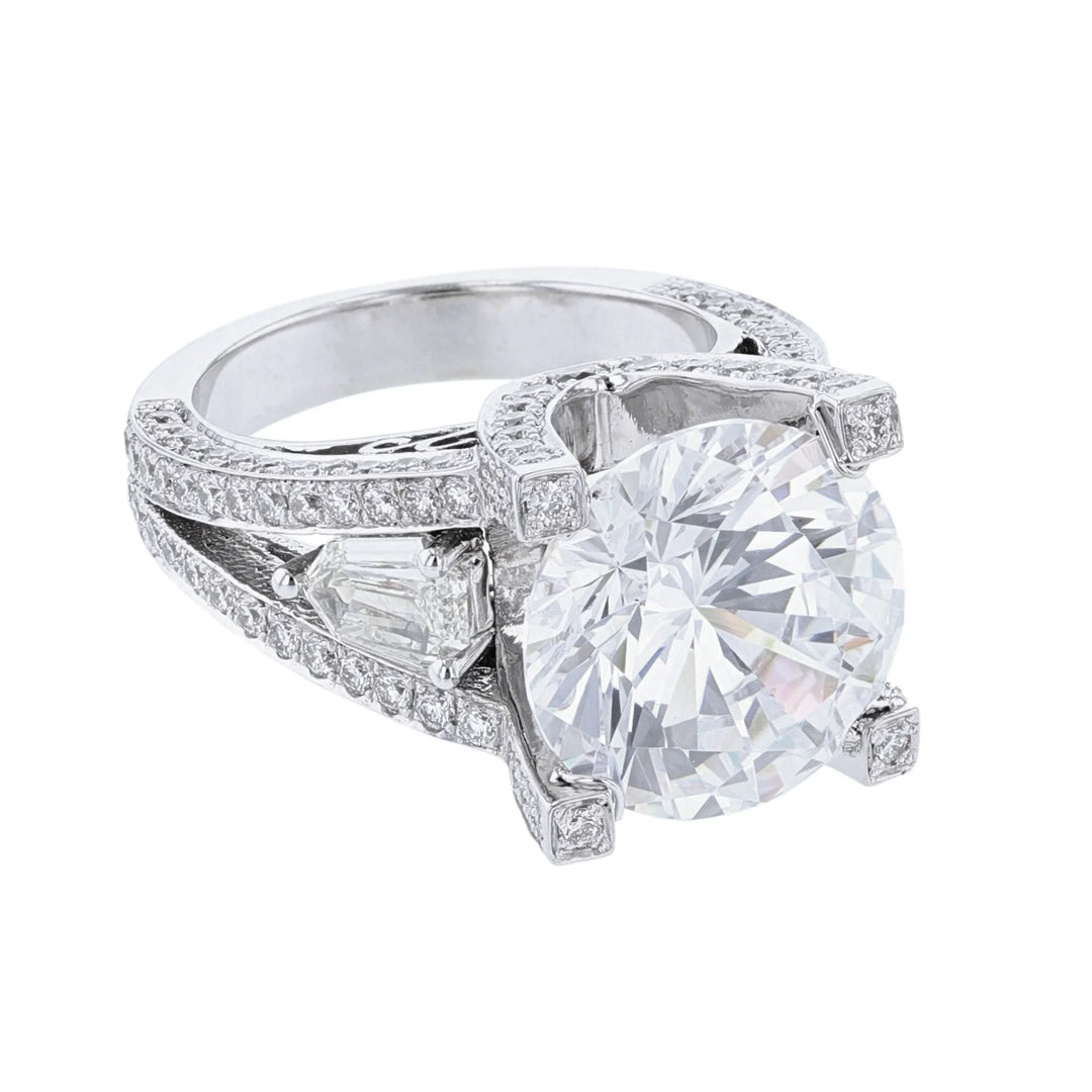 3 Carat Lab Grown Round Diamond Engagement Ring