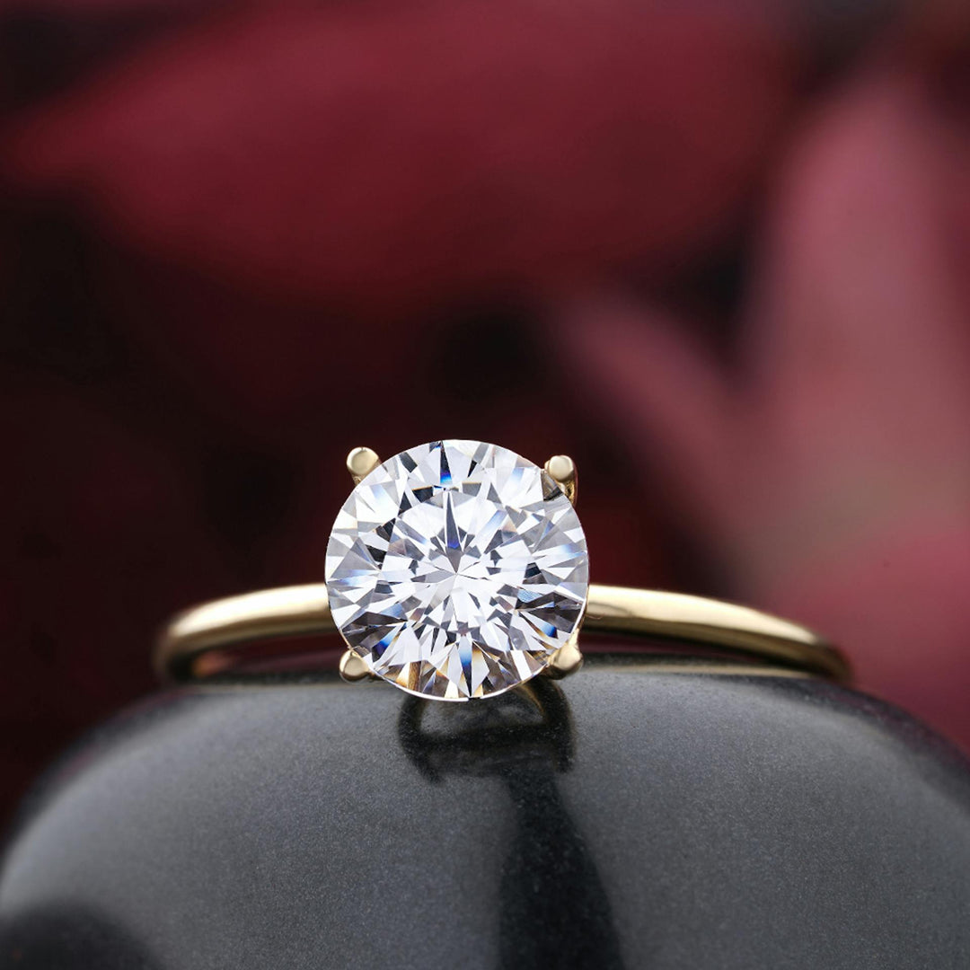1 Carat Lab Grown Round Diamond Engagement Ring