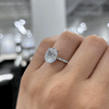 4.70CT.TW OVAL LAB DIAMOND UNDERHALO SOLITAIRE ENGAGEMENT RING