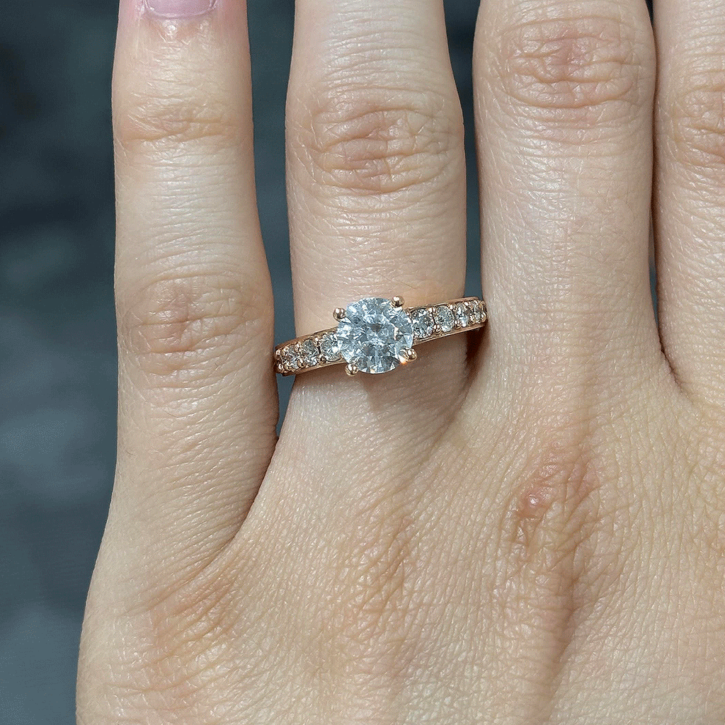 1.75CT.TW ROUND LAB DIAMOND SOLITAIRE ENGAGEMENT RING