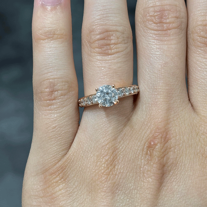 1.75CT.TW ROUND LAB DIAMOND SOLITAIRE ENGAGEMENT RING