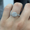 1.60CT.TW ROUND LAB DIAMOND HALO TWIST ENGAGEMENT RING